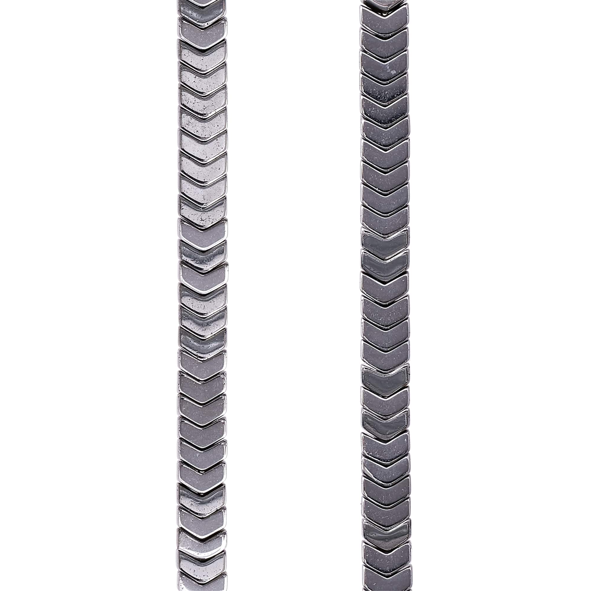 Hematite V-Shaped Semi-Precious Beads by Bead Landing